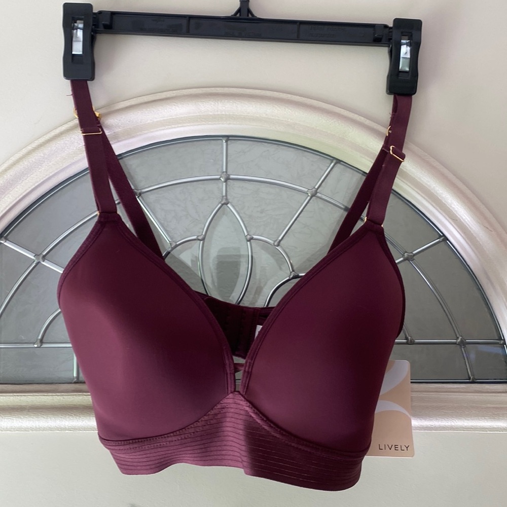 Burgundy bra